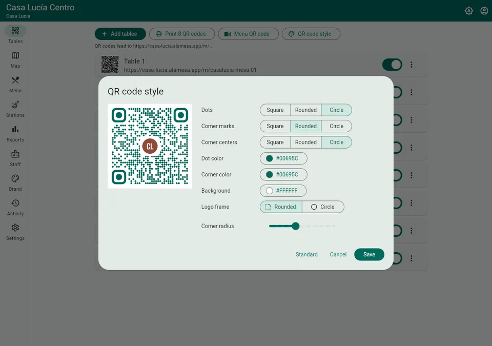 QR code style editor